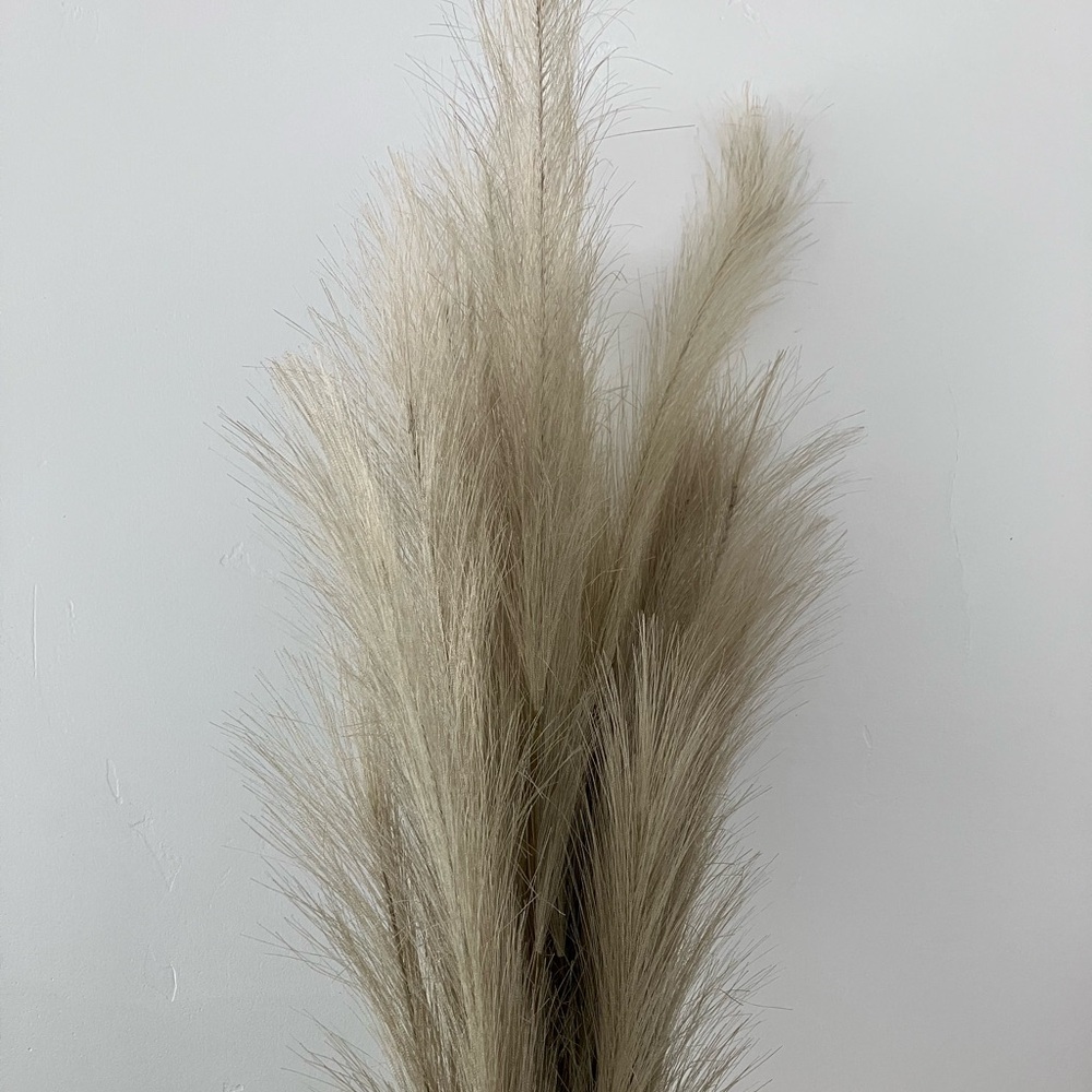 Crate&Barrel taupe pampas faux grass bunch